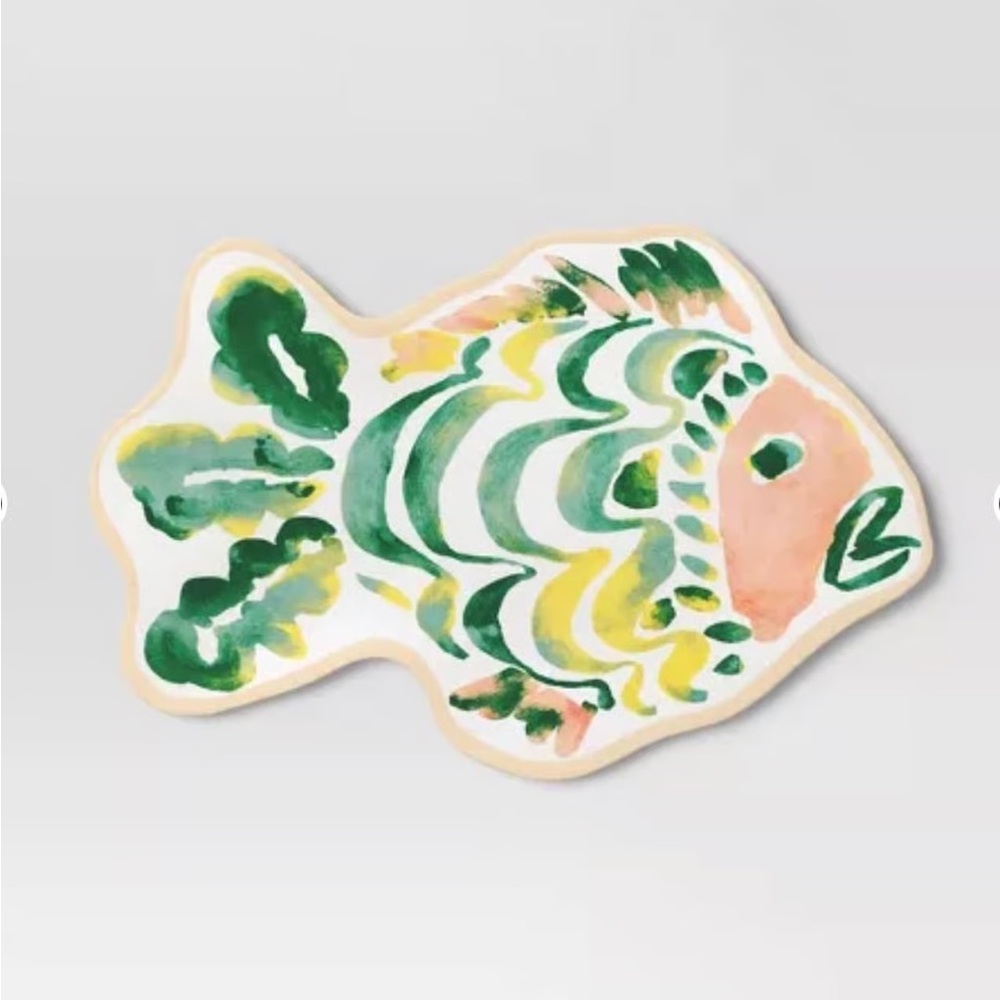 THRESHOLD NWT fish figural melamine serving platter -17”